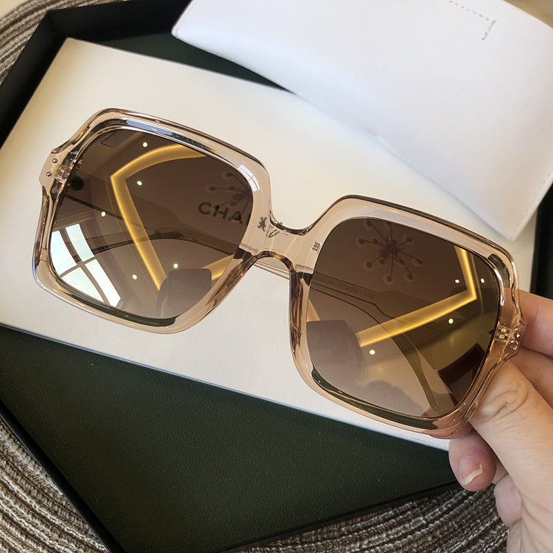 Retro White Frame Sunglasses Female Korean Version