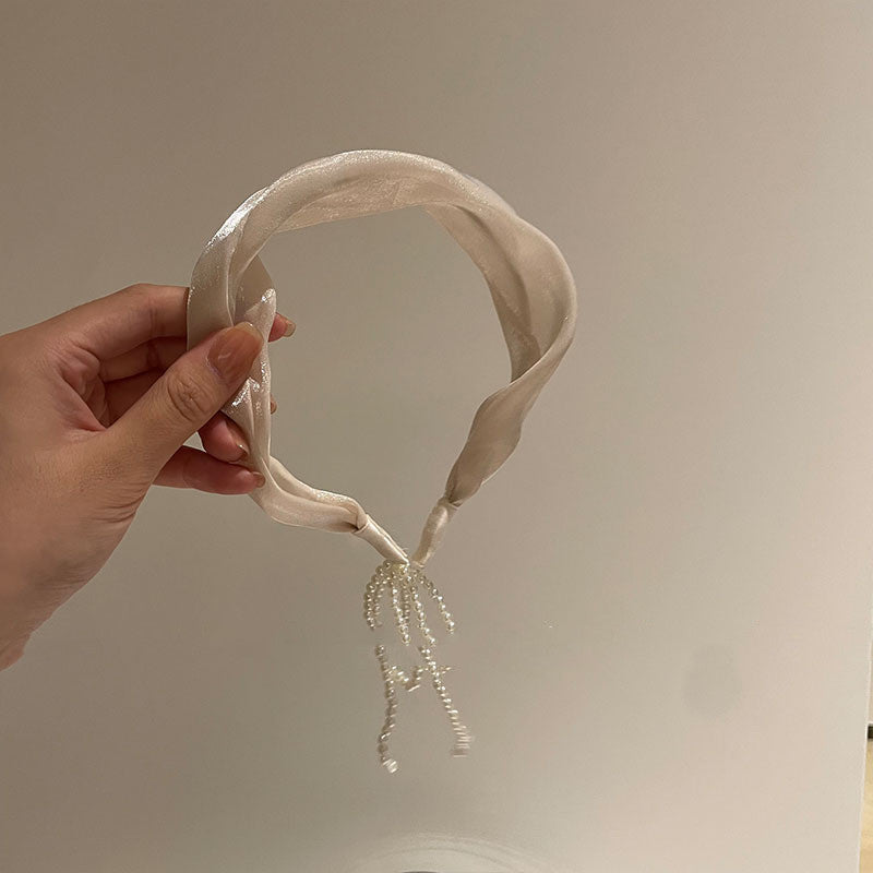 French Elegant Black Sweet Black Pearl Hair Accessories