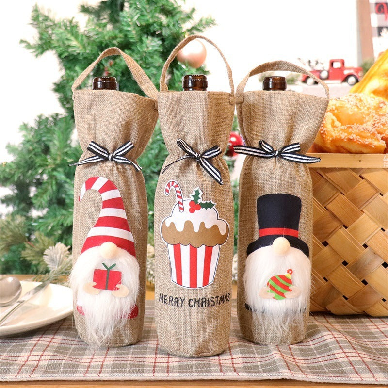 Christmas Decoration Supplies Bottle Cover Collage