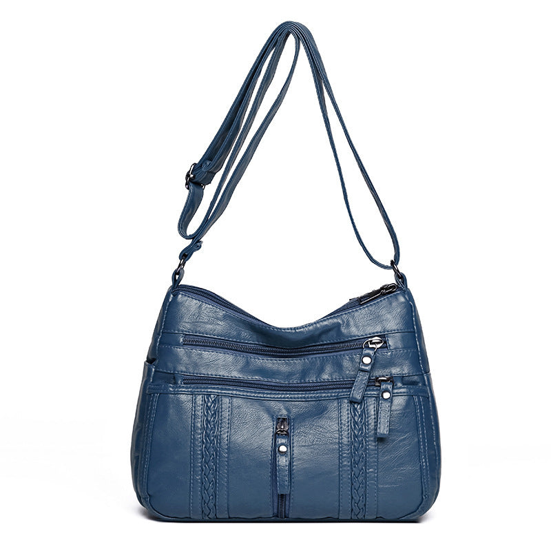 Sac messager à bandoulière en cuir tendance et polyvalent