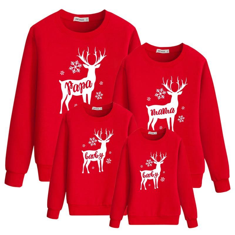 Long Sleeve Casual Parent-child Wear A Family Of Three Celebration Christmas Theme Party Sweater